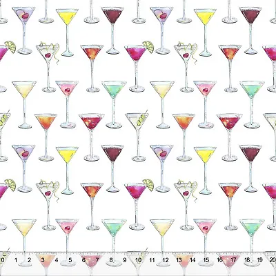 $15.50 • Buy Martinis- Home Decor Fabric Polyester 62  W Sold By The Yard