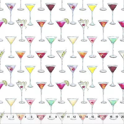 $15.50 • Buy Martinis- Home Decor Fabric Polyester 62  W Sold By The Yard