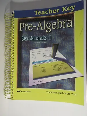 A Beka - Pre-Algebra - Teacher Key - Second Edition  • $19