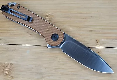 Civivi Elementum Brown Micrata Handle Linerlock Pocket Knife D2 Tool Steel • $0.99