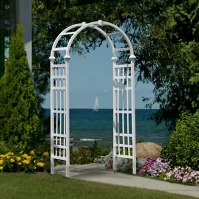  Garden Arbor 7-ft. Vinyl Lattice Patio Backyard Outdoor Wedding White Finish  • $218.88