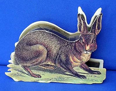 Vintage 1983 Embossed Die Cut Easter Card Merrimack Bunny Rabbit Victorian BOX • $4