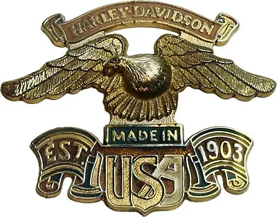 Harley Davidson Tank Badge Metal Logo Eagle Established 1903 Motorcycle Emblem • $59.99