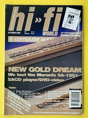 £4.95 • Buy Hi-Fi WORLD Magazine - Oct 2002 - Marantz SA-12S1 - HEGEL H2/P2 - NAD C320BEE