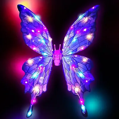 Adults Fairy Wing Real Cosplay Party Butterfly Wings Halloween Dress Up Parade • £62.48