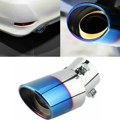 Auto Car Dual Exhaust Pipe Tailpipe Stainless Steel Tail Muffler Tip Throat 2.5  • $8.49