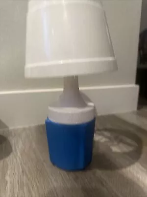 Vintage Untested  6 Volt Battery Operated Blue Base Camp Lantern Hanging Lamp • $28.99