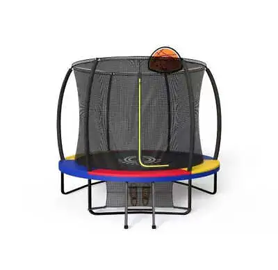 Jumping Roo 8FT Trampoline With Basketball Hoop/Sunshade Net • $312.99