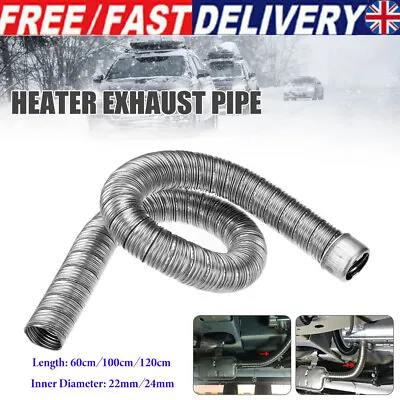 2-Layer Diesel Heater Exhaust Pipe Hose W/Endcap Stainless Steel For Eberspacher • £9.95