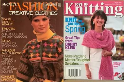 (2 BOOKS) McCall's Fashion Creative Clothes Vol 3 Love Of Knitting 2010 • $15