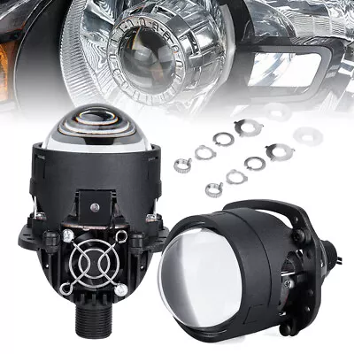 PAIR 2.5  Bi LED Projector Lens Car Headlight Retrofit Universal High Low Beam • $90.97