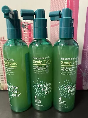 Lot Of 3 Thicker Fuller Hair Nourishing Daily Scalp Tonic - 4 Oz Each NEW • $23.50