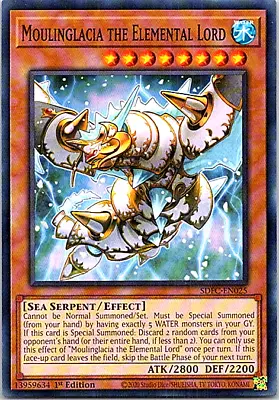 Moulinglacia The Elemental Lord SDFC-EN025 Yu-Gi-Oh! Card Near Mint 1st • $0.99