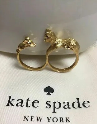 Kate Spade New York House Cat And Mouse Ring Size  6  W/ KS Dust Bag New • $39