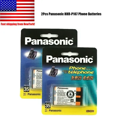 2Pack Panasonic HHR-P107 3.6V NIMH Rechargeable Batteries For KX-TG Series Phone • $16.99