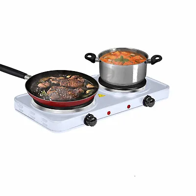 Electric Hot Plate Cooker Double Portable Table Top Kitchen Hob Stove 2500W • £23.95