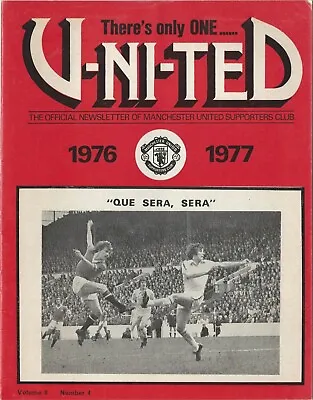 Manchester United Man Utd Newsletter 'there's Only One U-ni-ted' Issue No. 8/4 • £1