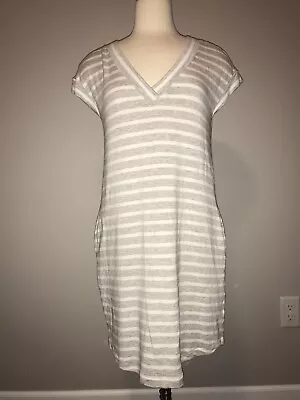 Athleta Gray And White Striped Knit Dress Size Small • $26.25