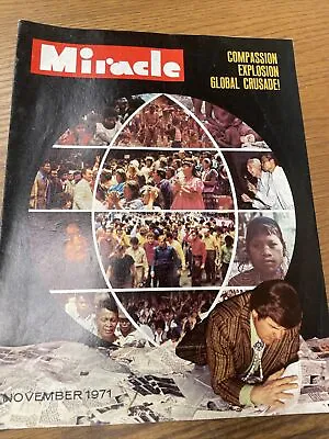 Miracle Magazine - Nov 1971 - A A Allen - Pentecostal Healing Evangelist Stewart • $34.99