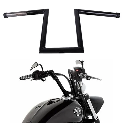 $58.95 • Buy Black 1'' Narrow Z-Bars Handlebars For Harley Chopper Bobber Motorcycle Custom