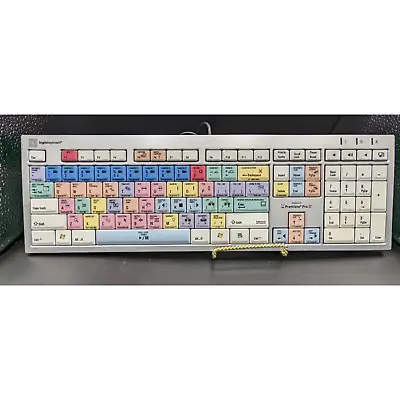 Logic Keyboard LXH-JME7596H AVID Media Editor USB Keyboard Premiere Pro Siver • $111.07