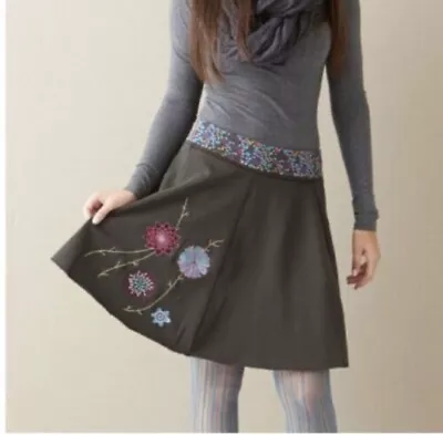 Matilda Jane M Stellar Skirt Paint By Numbers Floral Embroidered Cotton Y2K  • $19.90