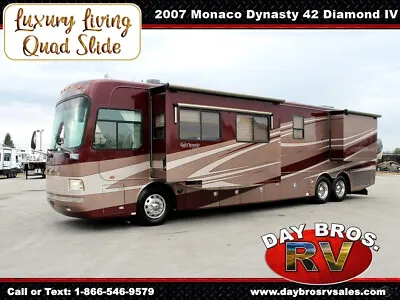 07 Monaco Dynasty 42 Diamond IV Diesel ISL Coach Motorhome RV Class A Quad Slide • $30601