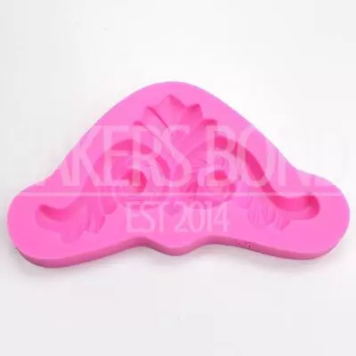 £4.40 • Buy Baroque Vintage Feathered Fan Swirls Silicone Mould Cake Fondant Sugarcraft Topp