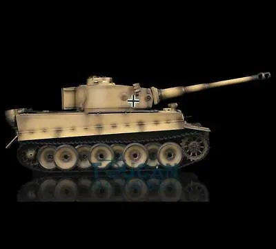 1/16 7.0 Yellow PlasticHenglong German Tiger I RC Battle Tank 3818 Light Sound • $238.41