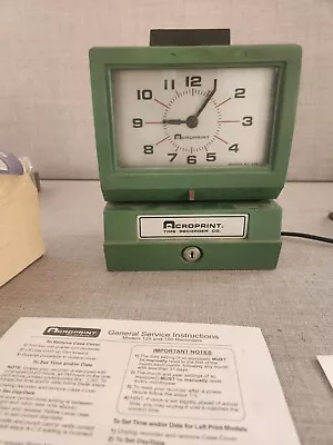 Acroprint Time Clock Model 125RR4 Plus Acessories • $100