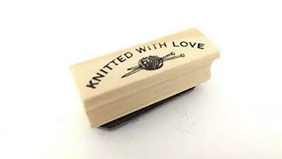 East Of India Rubber Stamp - KNITTED WITH LOVE • £3.24