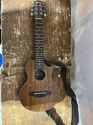 $175 • Buy Ibanez EWP14 EWP Series Piccolo Acoustic Guitar, Open Pore Natural