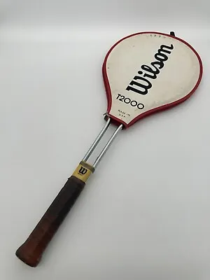 Vintage Wilson T2000 Tennis Racket Medium With Cover Made In USA • $21.24