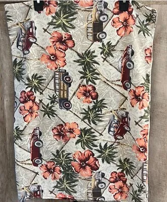 Dean Miller Surf Bedding Woody Wagon Std Pillowcase Hibiscus Palm Trees Retro • $8