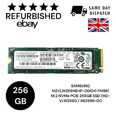 SAMSUNG SSD M.2 NVMe PCIE 256GB SSD (MZ-VLW2560 / 862996-0 MZVLW256HEHP-000H1 PM • £19.99