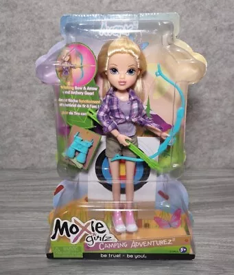 NIP Moxie Girlz Camping Adventurez Dolls Avery MGA Toy Bow Arrow ~ Damaged Box • $24.95