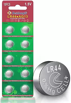 LR44 Batteries AG13 357 High Capacity 1.5V Button Coin Cell 10 Count Battery • $5.95