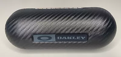 Oakley Sunglass Carbon Fiber Bullet Clam Shell Hard Case Solid Black Shiny • $13.49