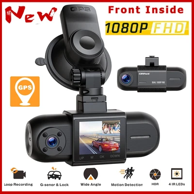$78.99 • Buy Campark 1080P Dual GPS Dash Cam Front Inside Car DVR Camera IR Night Vision Taxi