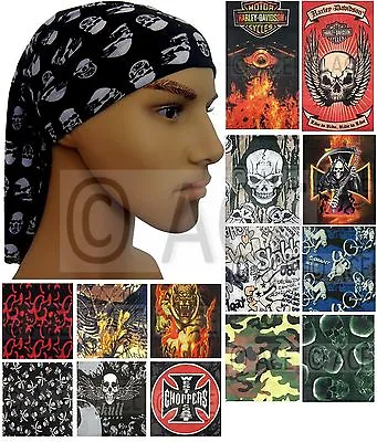 Mens Multifunctional Neck Tube Bandana Headband Scarf Durag In Various Designs • $4.95