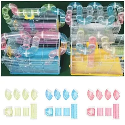 £9.13 • Buy 8Pc/Pack Small Transparent Hamster Rat Squirrel Cage Tunnel Pet DIY Climbing Toy