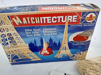 Eiffel Tower Matchitecture 3d Puzzle Open Box Cutter Board New Sealed Bag Sticks • $19.95