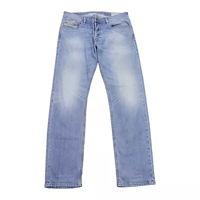 Diesel Waykee Jeans Mens Waist 34 Leg 34 Blue Cotton Denim Regular Straight Fit • £34.95