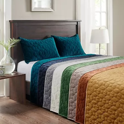 Madison Park Harper 3 Piece Velvet Quilt Set • $329.96