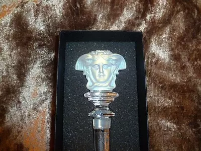 Rosenthal Versace Glass Crystal Iridescent Wine Bottle Stopper Brand New Boxed • $62.11