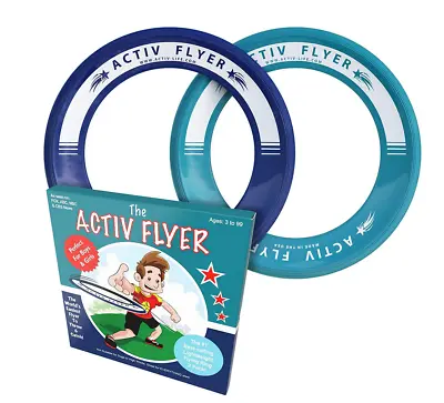 £7.59 • Buy Activ Life Kid's Flying Rings [2 Pack] Fly Straight & Don’t Hurt Green And Blue