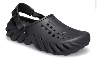 Crocs Echo Clog Shoes Slides Black 207937-001 Men’s Size 11 NEW • $64.99