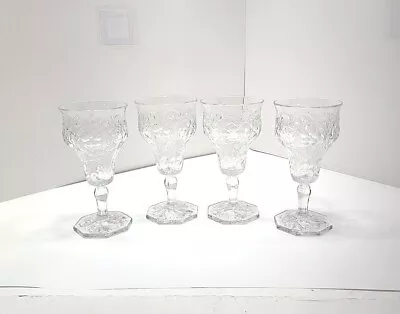 4 Vintage McKee Rock Crystal Depression Glasses 6.25  Tall X 3.125  Dia. • $29.99