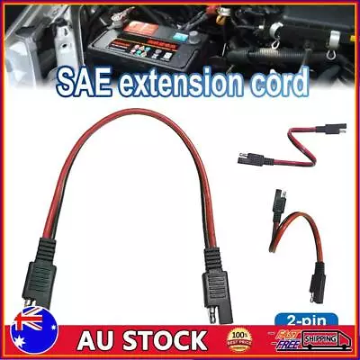 2 Pin SAE Power Extension Cable 14AWG 30cm SAE To SAE Quick Connector Plug Wire • $8.59