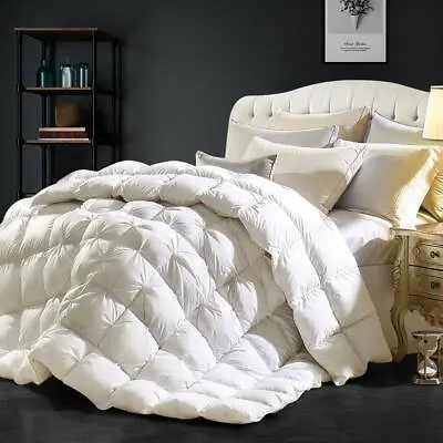 $119.99 • Buy SNOWMAN Goose Down Comforter Pinch Pleat Design Duvet Comforter 750+ FP, 1200 TC
